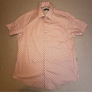 Stone Rose Mens XXL Pink Textured Felt Button Down Shirt